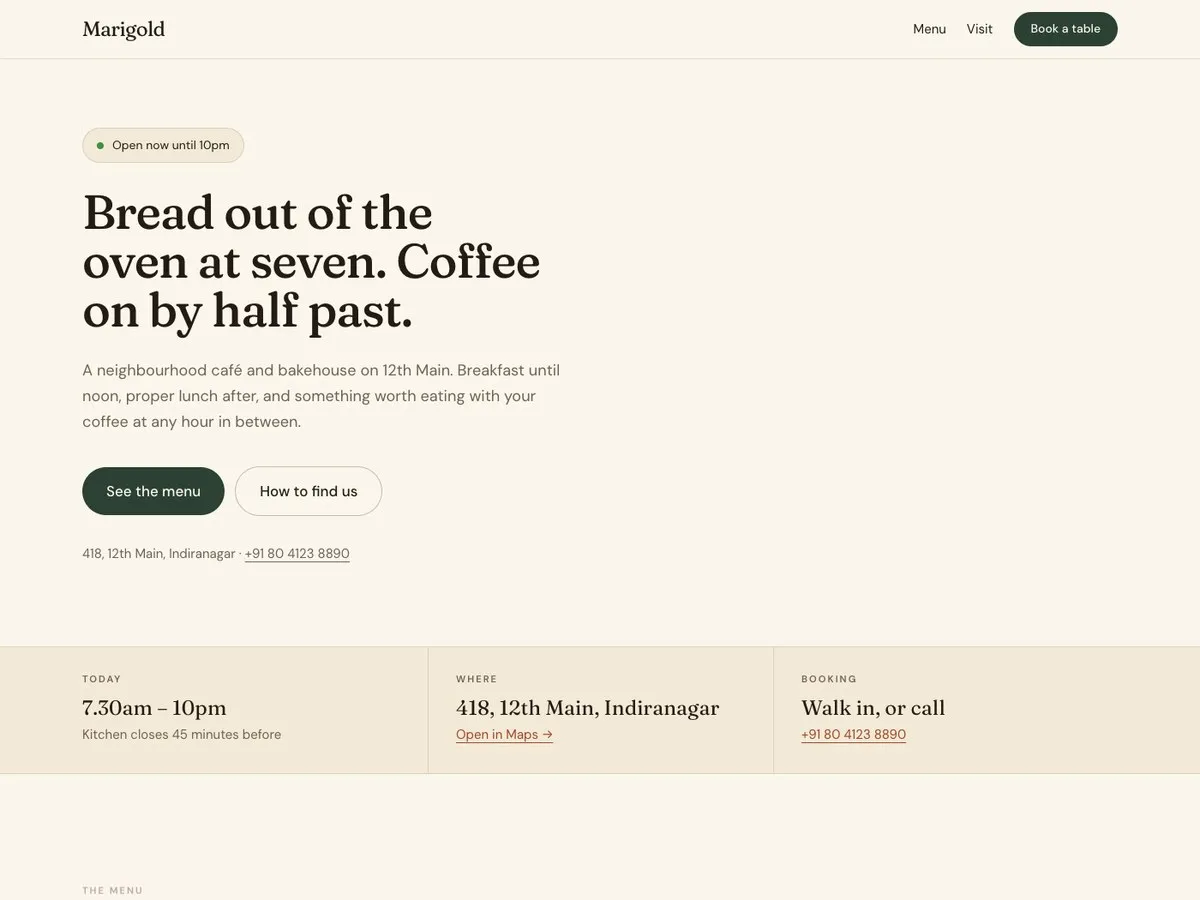 The Marigold website